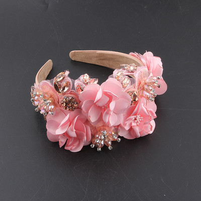 Baroque Luxury Shiny Rhinestone Crystal Pearl Headband Πολύχρωμα αξεσουάρ μαλλιών για γυναικείο trendy party Wedding400