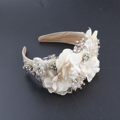 Baroque Luxury Shiny Rhinestone Crystal Pearl Headband Πολύχρωμα αξεσουάρ μαλλιών για γυναικείο trendy party Wedding400