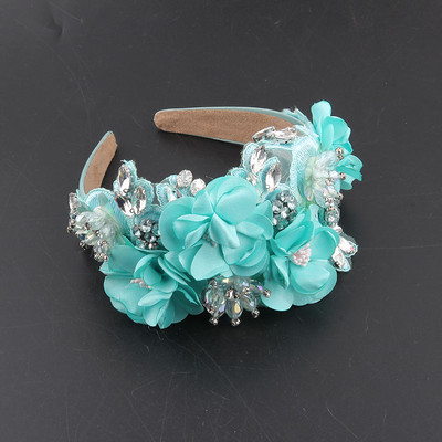 Baroque Luxury Shiny Rhinestone Crystal Pearl Headband Πολύχρωμα αξεσουάρ μαλλιών για γυναικείο trendy party Wedding400