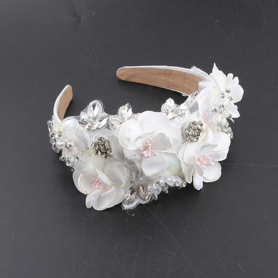 Baroque Luxury Shiny Rhinestone Crystal Pearl Headband Πολύχρωμα αξεσουάρ μαλλιών για γυναικείο trendy party Wedding400