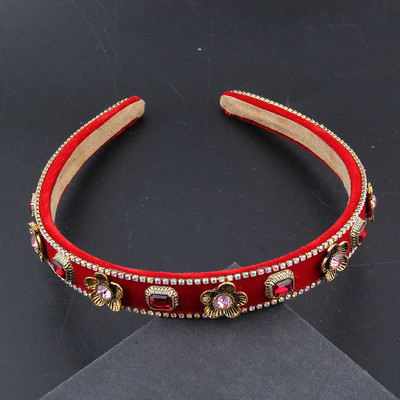 Luksuslik barokksulamist kivist lehed peapaelad moepidu kivikivist juuksepael Juuksepael Tüdrukute peakatted 209