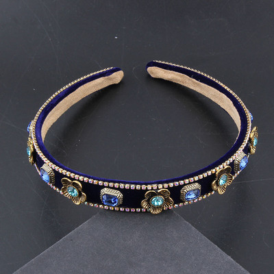 Luksuslik barokksulamist kivist lehed peapaelad moepidu kivikivist juuksepael Juuksepael Tüdrukute peakatted 209