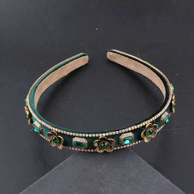 Luksuslik barokksulamist kivist lehed peapaelad moepidu kivikivist juuksepael Juuksepael Tüdrukute peakatted 209