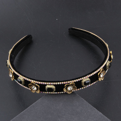 Luksuslik barokksulamist kivist lehed peapaelad moepidu kivikivist juuksepael Juuksepael Tüdrukute peakatted 209