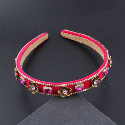 Luksuslik barokksulamist kivist lehed peapaelad moepidu kivikivist juuksepael Juuksepael Tüdrukute peakatted 209