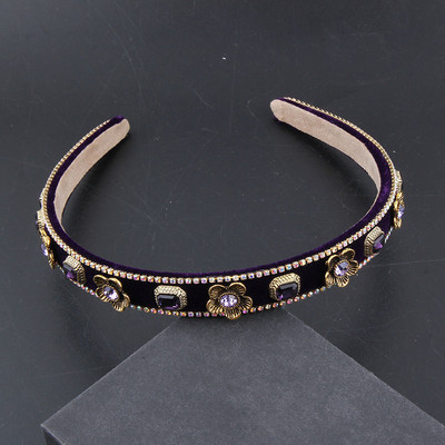 Luksuslik barokksulamist kivist lehed peapaelad moepidu kivikivist juuksepael Juuksepael Tüdrukute peakatted 209