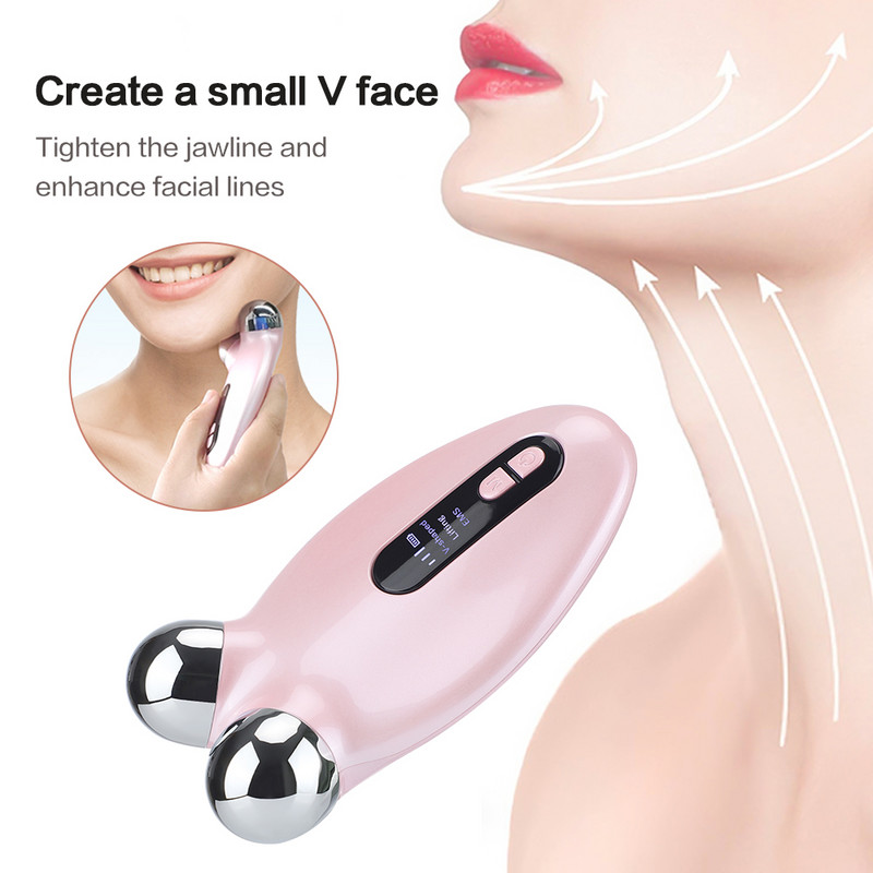 EMS Facial Massager Roller Microcurrent Face Lifting Machine V-Face Roller Massager Подмладяване на кожата Устройство за красота против бръчки