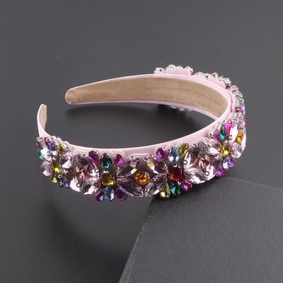 Ručno rađena vintage boemska ukrasa za glavu s kristalnim kamenčićima, tijara s cvijetom, luksuzni dodaci za pokrivanje glave za žensko vjenčanje595