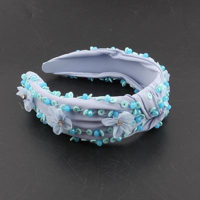 Suvised lillelised kristallvaigu lilledega sõlmitud peapaelad kommivärvi värvilised kivist juuksepaelad juuste aksessuaarid naistele 333