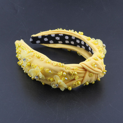 Suvised lillelised kristallvaigu lilledega sõlmitud peapaelad kommivärvi värvilised kivist juuksepaelad juuste aksessuaarid naistele 333