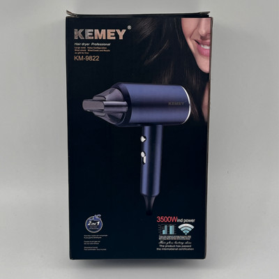 KEMEI KM-9822 1800w suure võimsusega multifunktsionaalne 60-kraadise püsiva temperatuuriga professionaalne salongiföön