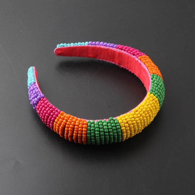 Prabangus rankų darbo karoliukais papuoštas galvos apdangalas Madingi plaukų aksesuarai, moteriški baroko stiliaus kempinės galvos apdangalas, lankelis, galvos apdangalas, moteris430