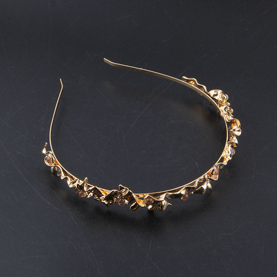 Vintažinio metalo ašmenų galvos juosta Tiara Priedai Moterų vestuvių juosta Galvos juostelė moterims Merginoms Vestuvės 51