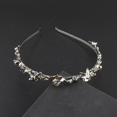 Vintažinio metalo ašmenų galvos juosta Tiara Priedai Moterų vestuvių juosta Galvos juostelė moterims Merginoms Vestuvės 51