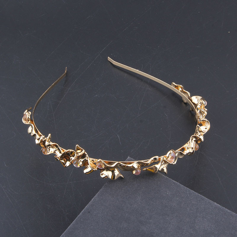 Vintažinio metalo ašmenų galvos juosta Tiara Priedai Moterų vestuvių juosta Galvos juostelė moterims Merginoms Vestuvės 51