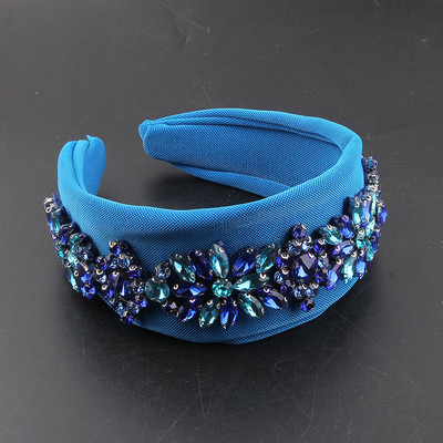 Novi luksuzni šareni kameni kristalni dodaci za kosu Prekrasan obruč za kosu Široka platnena plesna traka za glavu za mladenke 336