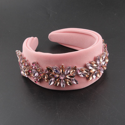 Novi luksuzni šareni kameni kristalni dodaci za kosu Prekrasan obruč za kosu Široka platnena plesna traka za glavu za mladenke 336
