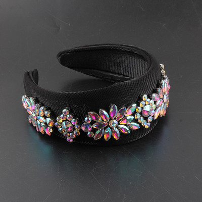 Novi luksuzni šareni kameni kristalni dodaci za kosu Prekrasan obruč za kosu Široka platnena plesna traka za glavu za mladenke 336