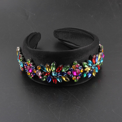 Novi luksuzni šareni kameni kristalni dodaci za kosu Prekrasan obruč za kosu Široka platnena plesna traka za glavu za mladenke 336