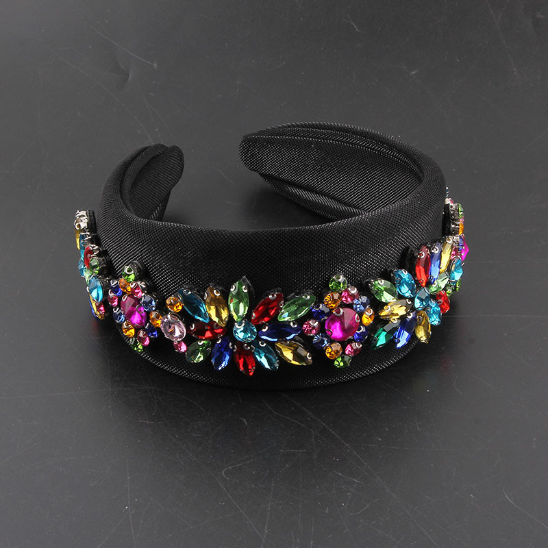 Novi luksuzni šareni kameni kristalni dodaci za kosu Prekrasan obruč za kosu Široka platnena plesna traka za glavu za mladenke 336