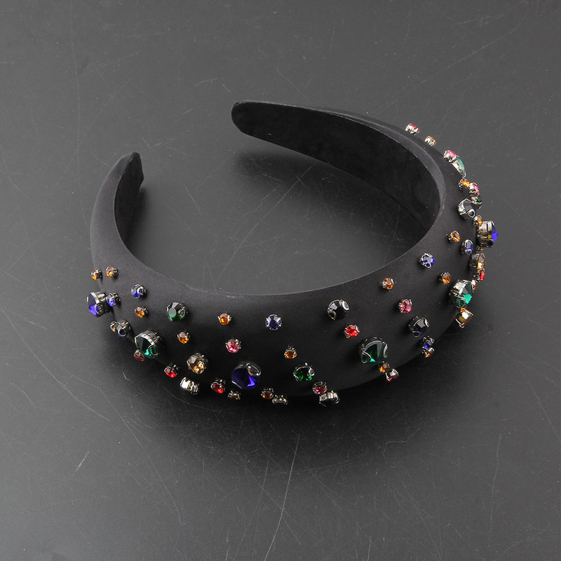 Uus kivist peapael Roheline kristall juuksepael barokk luksuslik rõngaspael naistele pulmade juuste aksessuaarid 1014