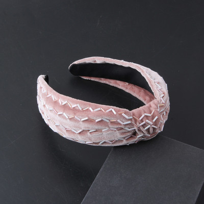 Juukseaksessuaarid Uus moodne isiksus Flannelette värviline kristallist juukserõngas Naiste tänavafotopidu kaunid juuksed 916