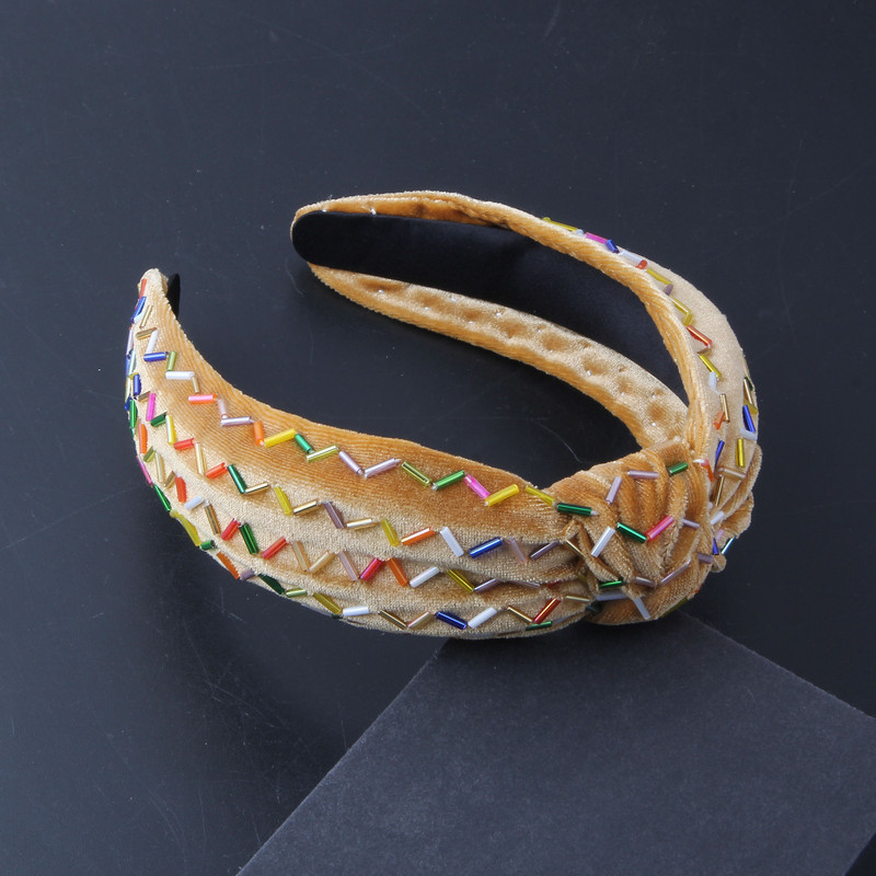 Juukseaksessuaarid Uus moodne isiksus Flannelette värviline kristallist juukserõngas Naiste tänavafotopidu kaunid juuksed 916