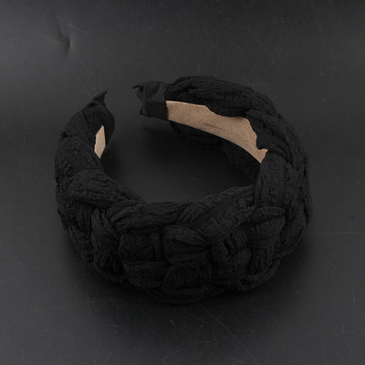 Ύφασμα Twist Rhinestone Hairband European Luxury Baroque Satin Headband για Γυναικεία αξεσουάρ 90