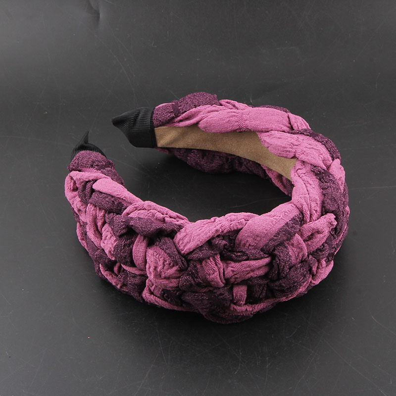 Ύφασμα Twist Rhinestone Hairband European Luxury Baroque Satin Headband για Γυναικεία αξεσουάρ 90