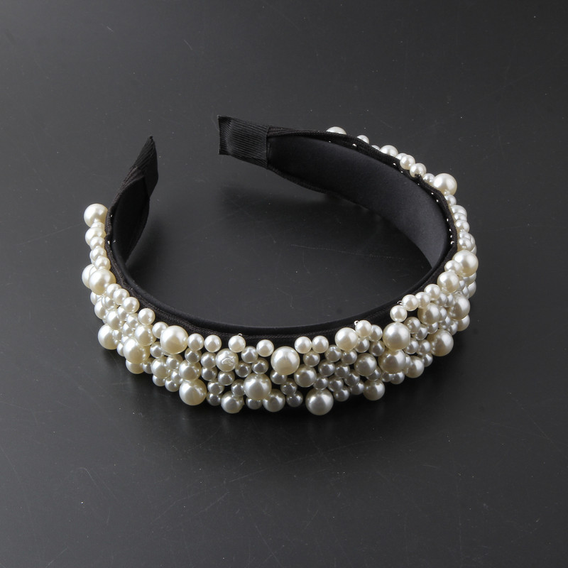 Peakate Uus moodne isiksus Lihtsa suurusega pärliosakesed juukserõngad naistele uhked peojuuksed aksessuaarid peapael 910