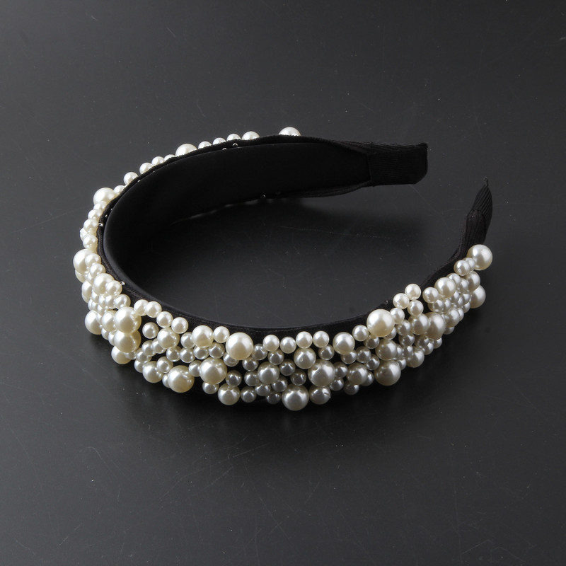 Peakate Uus moodne isiksus Lihtsa suurusega pärliosakesed juukserõngad naistele uhked peojuuksed aksessuaarid peapael 910