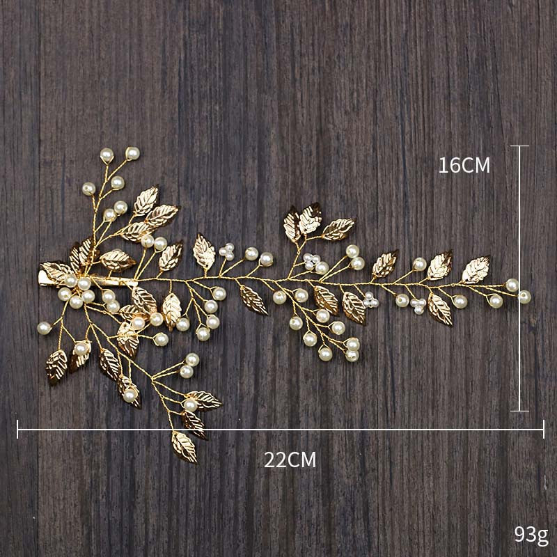 Vintage Golden Leaf esküvői hajcsatoló fejpánt fotó kellékek fotóruhákként esküvői bulikra