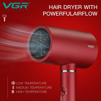 VGR Hair Dryer Professional Hair Blow Dryer Anion Electric Mini Hair Dryer for Home Appliance Personal Care Styling Tools V-431