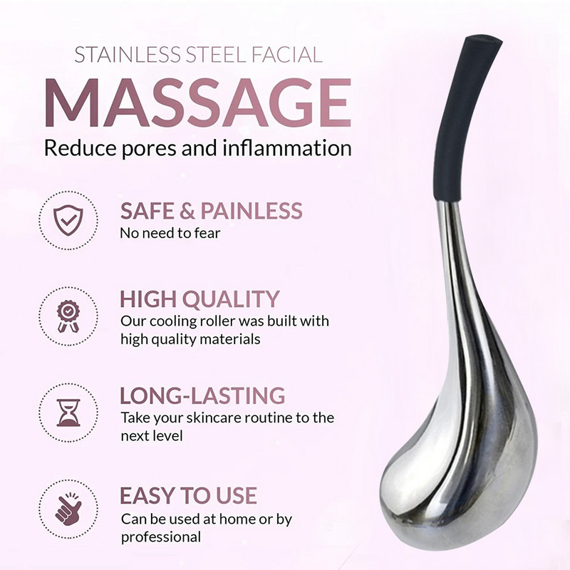 Jäägloobused näole 2 tk Luksuslikud roosakuldsed krüopulgad Näorull Külma ja kuumuse leevendamiseks Ilu näomassaaži tööriistad Sünnipäevakingitus