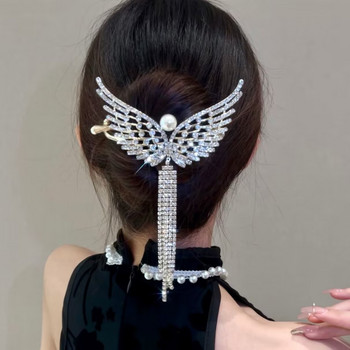 Луксозна щипка за коса Wings Twist Clip с висококачествен темперамент Дамска щипка за коса за задна глава 2023 г. Нови аксесоари за коса