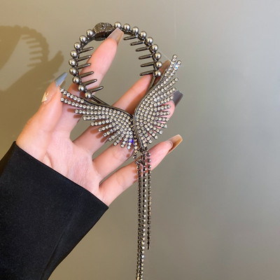 Ingli tiivad Võrk Punane Tutt Pärl Vesi Teemant Hobuse Saba Lukk Juukserõngas Pall Juukseklamber Fikseeritud Artefakt Juuksekaart Peakatted