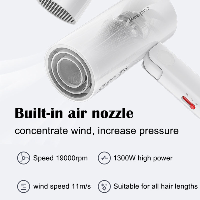 1300W Mini brzosušeći kućanski 220V sklopivi prijenosni utikač Vrući hladni vjetar Profesionalno sušilo za kosu s negativnim ionima Za frizerski salon