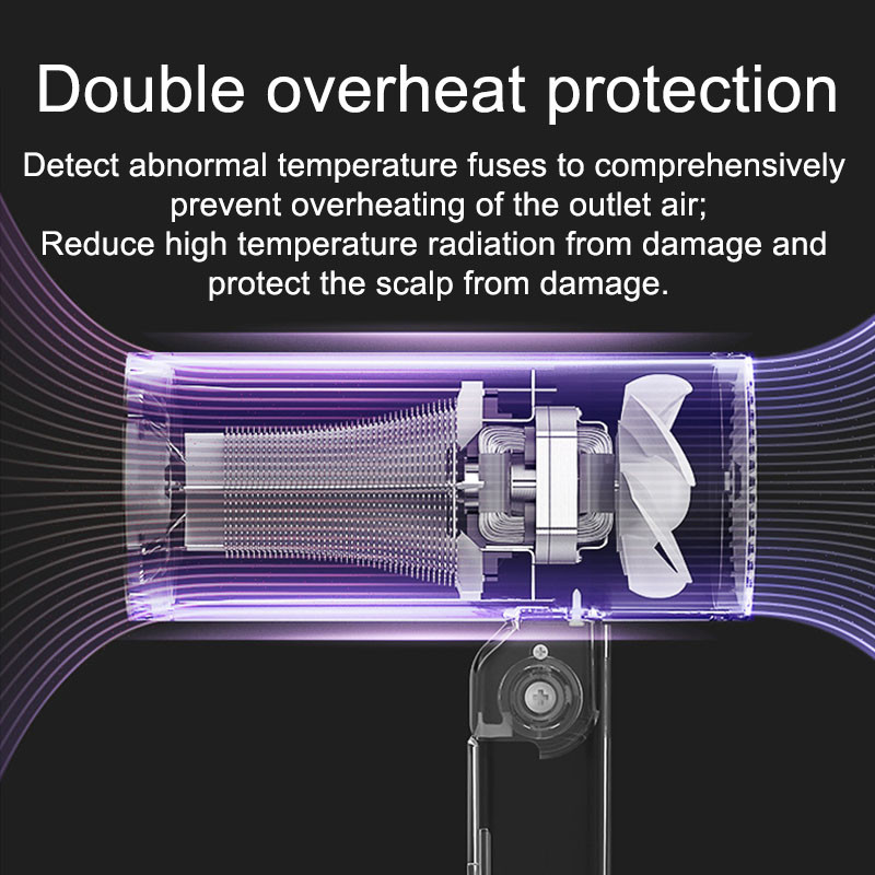 1300W Mini brzosušeći kućanski 220V sklopivi prijenosni utikač Vrući hladni vjetar Profesionalno sušilo za kosu s negativnim ionima Za frizerski salon