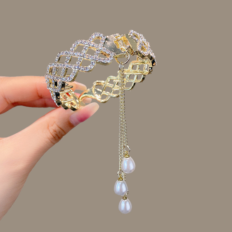 Temperamento arklio uodega sagtis plaukų kilpa segtukas galvos apdangalas perlas krištolinis kutas plaukų segtukas moteriškas nugaros smegenys šaukštas rutulinė galvos plokštelė ha