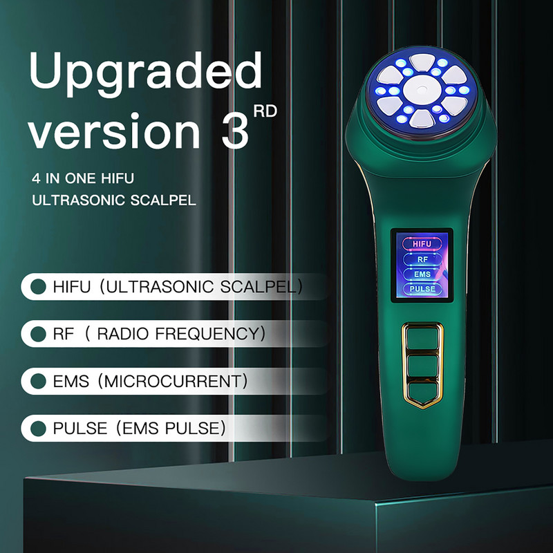 Mini Hifu 3. näo raadiosageduslik masseerija EMS PULSE näo kortsudevastane nahka pinguldav kõrgsageduslik nägu tõstev ilumasin