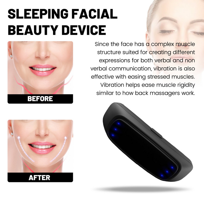 2023 m. „V-Face Beauty Device“ Išmanusis elektrinis V formos veido formavimo masažuoklis, skirtas pašalinti dvigubą smakrą miegančiosios gražuolės prietaiso odos priežiūrai