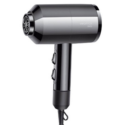 2000 W võimsusega föön Professionaalne negatiivse iooniga föön Kuuma ja külma tuulega Kokkupandava käepidemega föön 220 V mustale