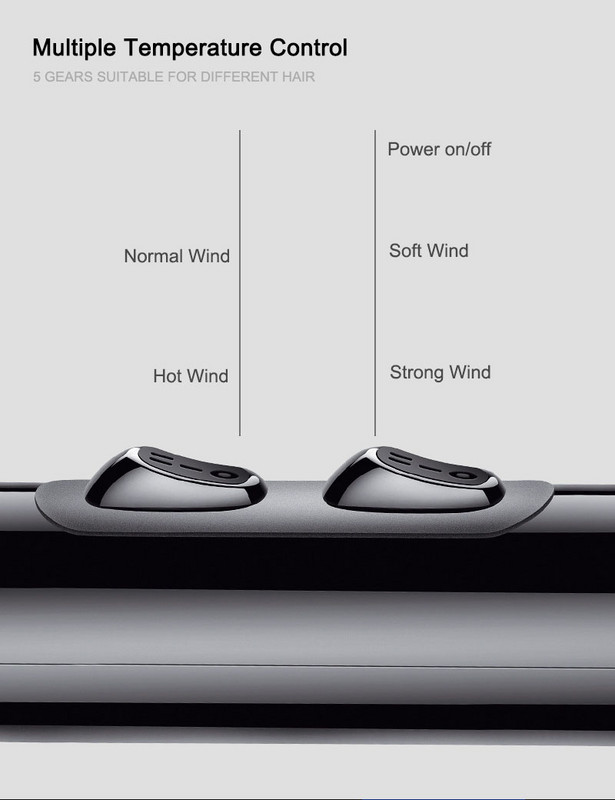 2000 W võimsusega föön Professionaalne negatiivse iooniga föön Kuuma ja külma tuulega Kokkupandava käepidemega föön 220 V mustale
