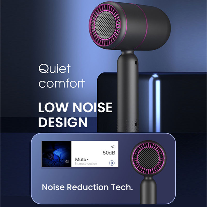 Skladací fén na vlasy NTC s konštantnou reguláciou teploty, negatívnymi iónmi, redukciou hluku v salóne, rýchlym sušením, domácim cestovaním