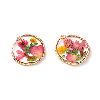 2 tk vesipiiska pressitud looduslik karikakra kuivatatud õie kroonlehtede vaigud nartsisside hibiskiõie lehtede ripats ehete valmistamiseks