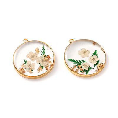 2 tk vesipiiska pressitud looduslik karikakra kuivatatud õie kroonlehtede vaigud nartsisside hibiskiõie lehtede ripats ehete valmistamiseks