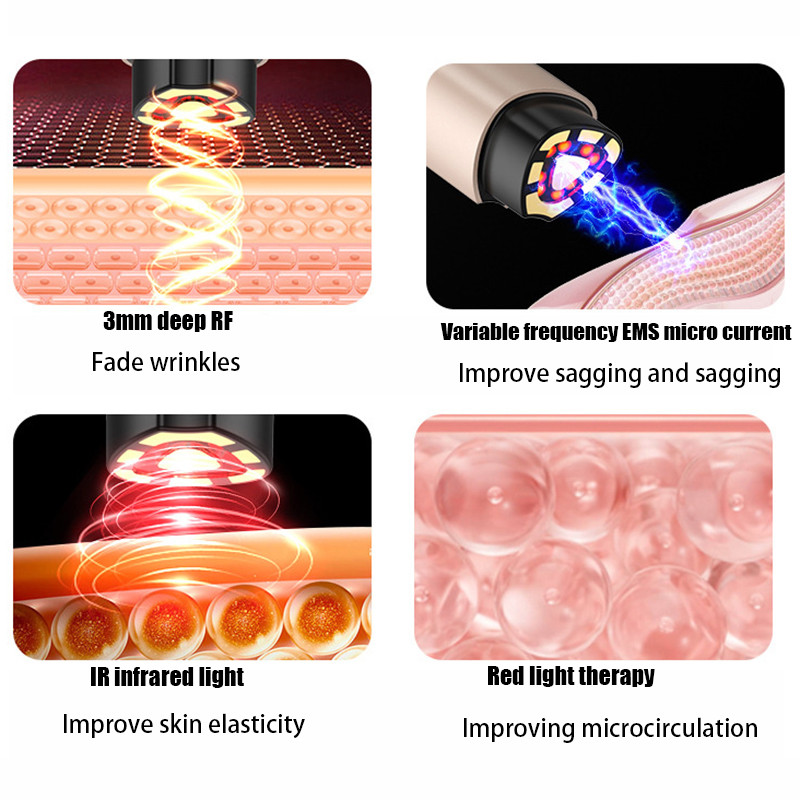 RF instrument za ljepotu EMS mikro struja Terapija crvenim svjetlom Lifting lica Zatezanje Njega protiv bora Uređaj za pomlađivanje ljepote