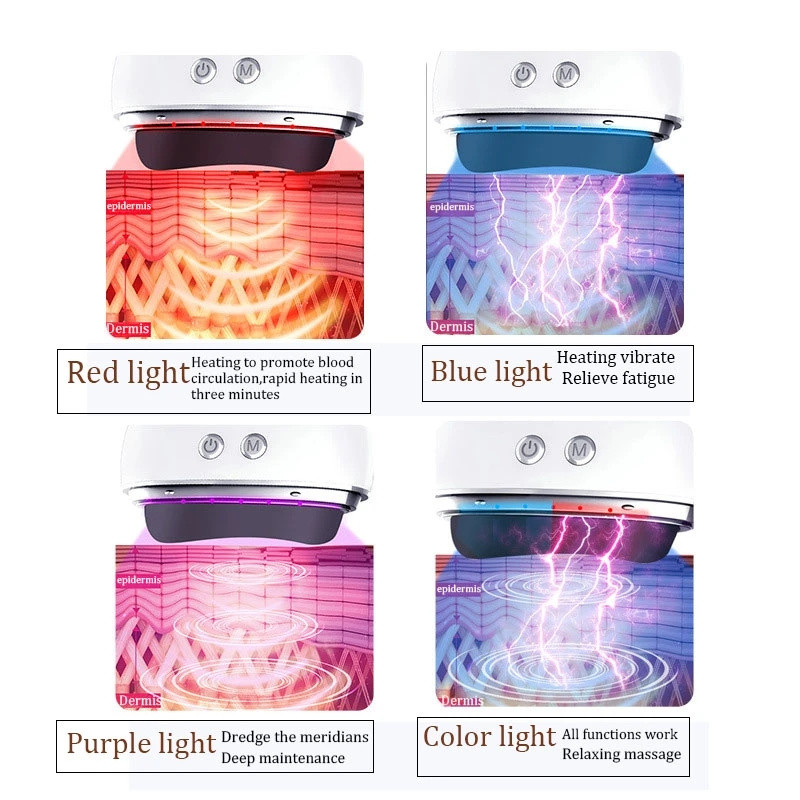 Mikrovoolu näomasseerija vibratsiooniga kuum kompress näo tõstmine vananemisvastane kortse nahka pinguldav Gua Sha kraapiv massaažitööriist