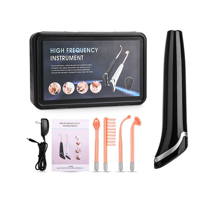 4-in 1 kõrgsageduslik elektroodide võlukepp Neoonelektroteraapia klaastoru nahka pinguldav aknelaikude kortsude eemaldaja näoteraapia võlukepp