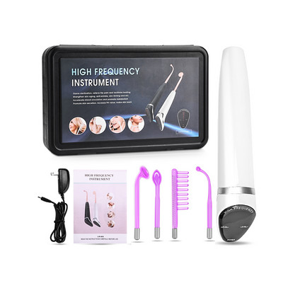 4-in 1 kõrgsageduslik elektroodide võlukepp Neoonelektroteraapia klaastoru nahka pinguldav aknelaikude kortsude eemaldaja näoteraapia võlukepp